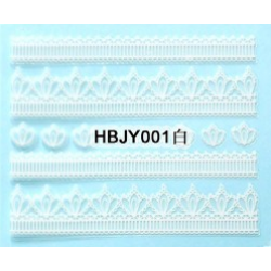 Стикер за Нокти Дантела Бяла HBJY001